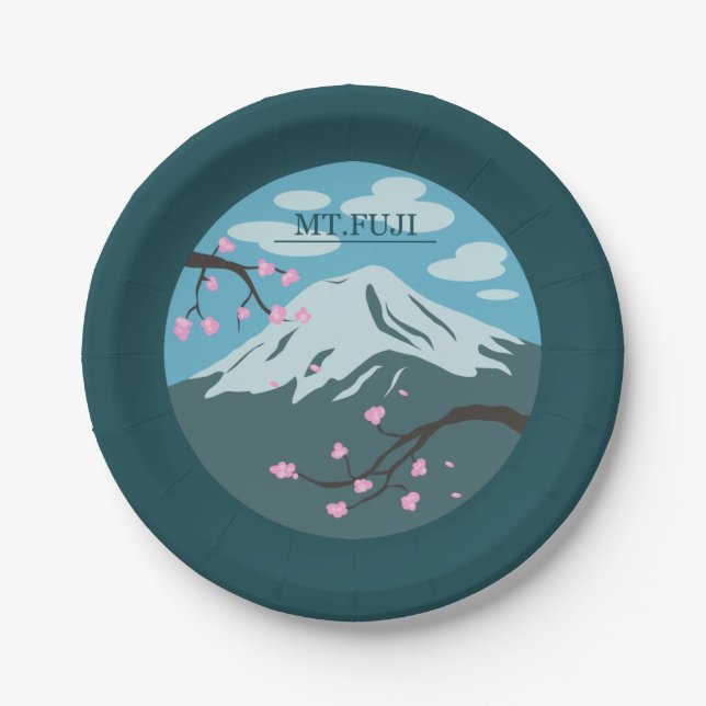 Mt. Fuji Paper Plate (Front)