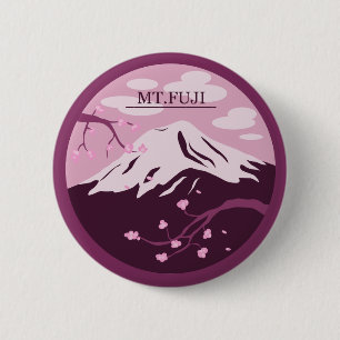 Mt. Fuji (Pink) 6 Cm Round Badge