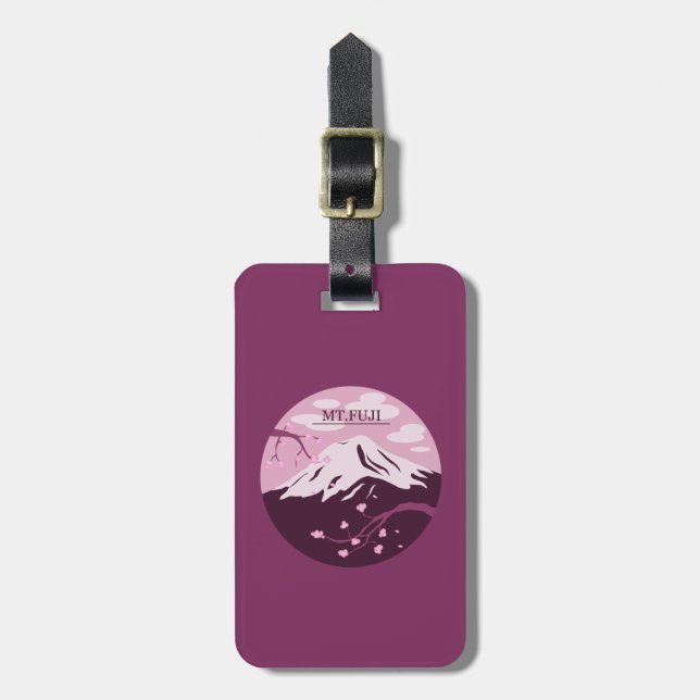 Mt. Fuji (Pink) Luggage Tag (Front Vertical)