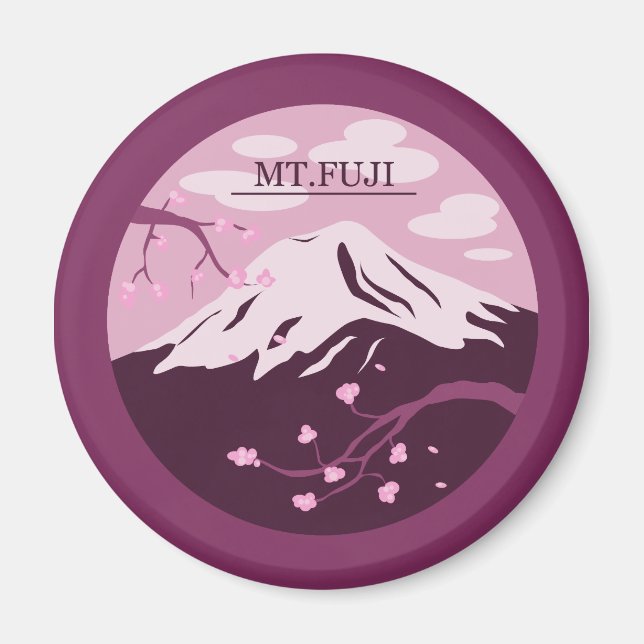 Mt. Fuji (Pink) Magnet (Front)
