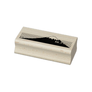 Mt.Fuji seen from southwest.  Rubber Stamp
