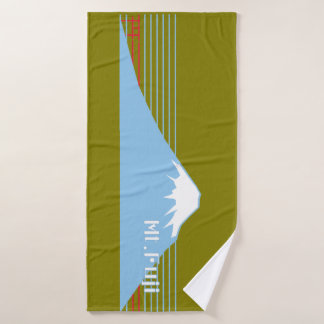 Mt. Fuji seen from the eastwest. Bath Towel