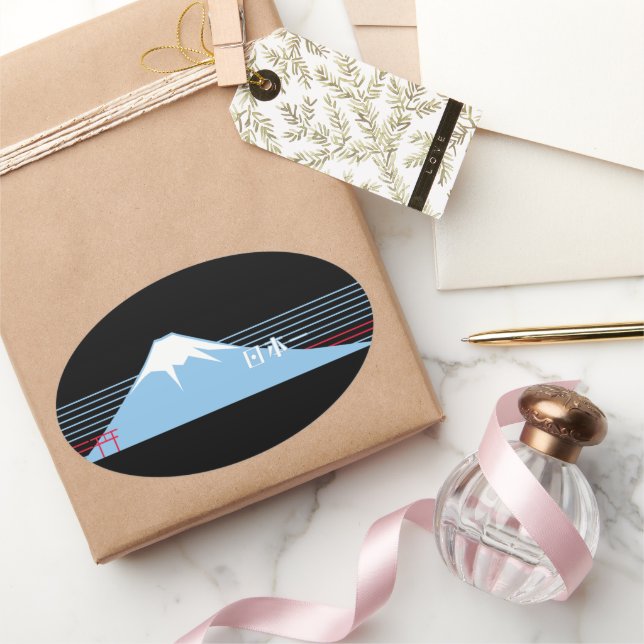 Mt. Fuji seen from the northeast. Oval Sticker (Gifting)