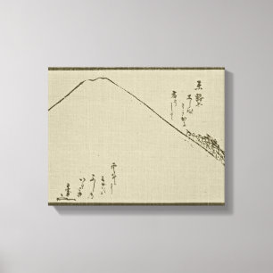 Mt. Fuji Sumi-e - Wrapped Canvas