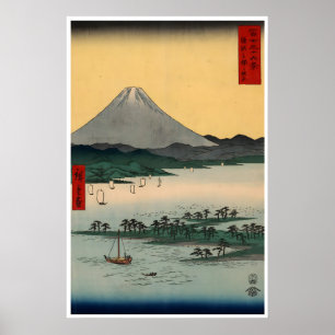 Mt Fuji Ukiyo-E Art Japan Poster Utagawa Hiroshige
