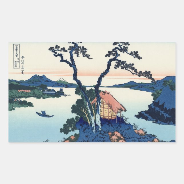 Mt. Fuji view 35 Rectangular Sticker (Front)