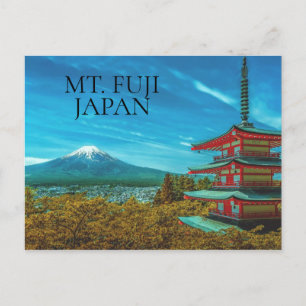 Mt. Fuji Volcano Japan Pagoda Postcard
