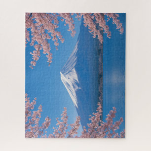 Mt. Fuji with Cherry Blossoms in Full Bloom Jigsaw Puzzle