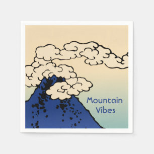 Mt. Fuji with Clouds Add Your Name Napkin