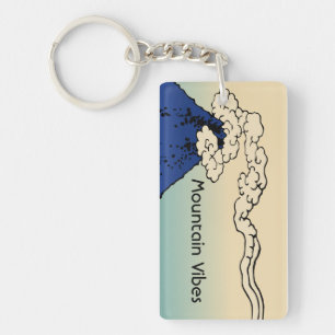 Mt. Fuji with Clouds Landscape Key Ring