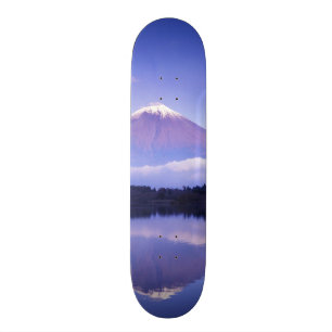Mt. Fuji with Lenticular Cloud, Motosu Lake, Skateboard