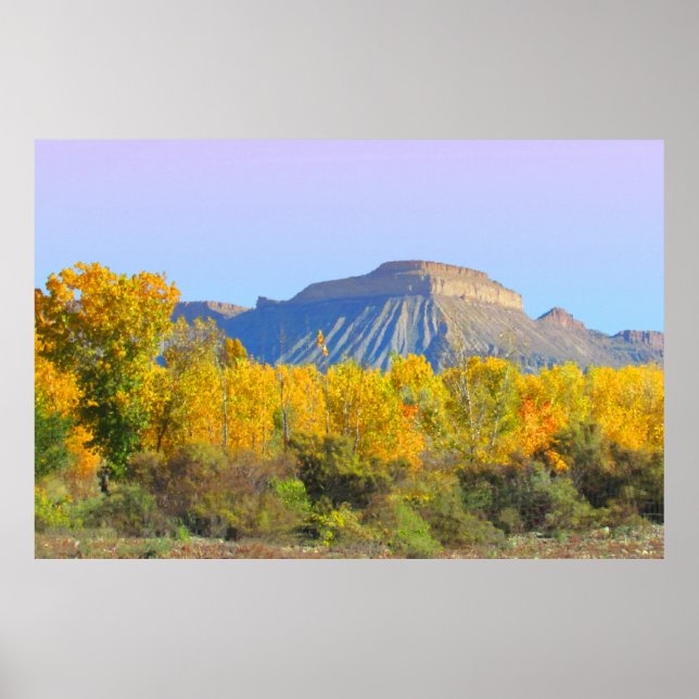 Mt. Garfield in Autumn Poster (Front)