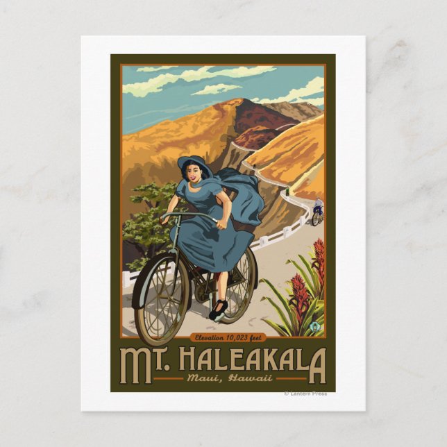Mt. Haleakala Bicycle Rides Hawaii Postcard (Front)
