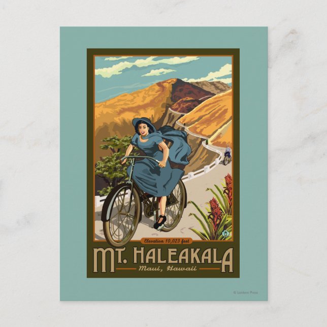 Mt. Haleakala Bicycle Rides Hawaii Postcard (Front)