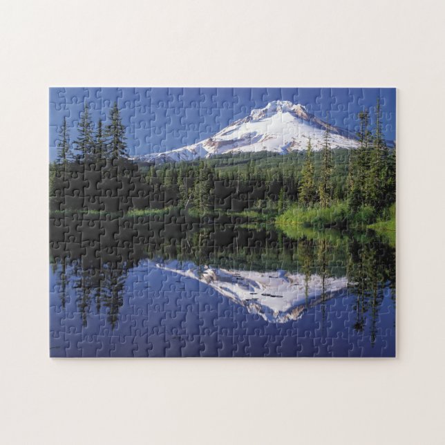 Mt. Hood And A Mirror Lake Jigsaw Puzzle (Horizontal)