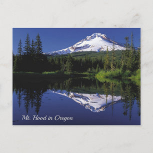 Mt. Hood and Its Reflection on Lake in Oregon Postcard