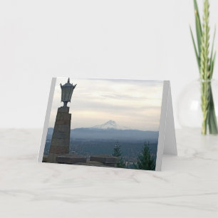 Mt. Hood from Rocky Butte, Portland, Oregon Card