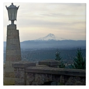 Mt. Hood from Rocky Butte, Portland, Oregon Ceramic Tile