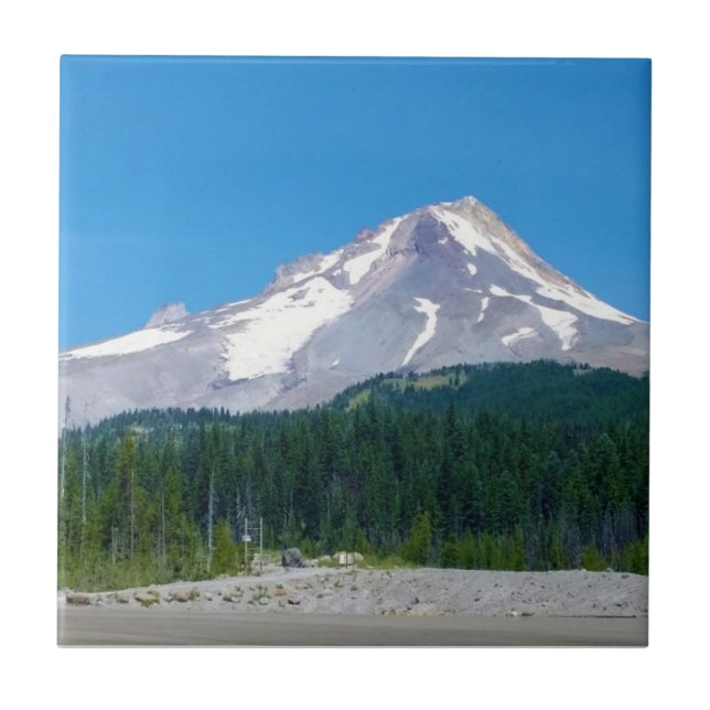 Mt. Hood in Summer, Oregon Ceramic Tile (Front)