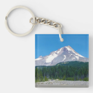 Mt. Hood in Summer, Oregon Key Ring
