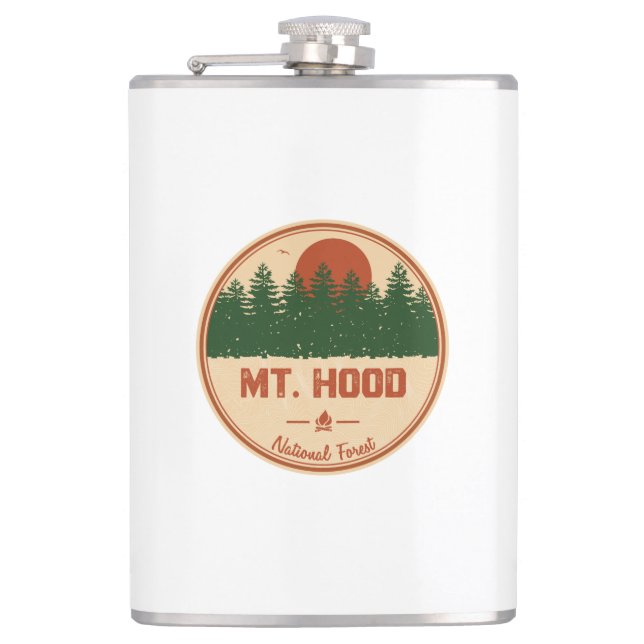Mt. Hood National Forest Hip Flask (Front)
