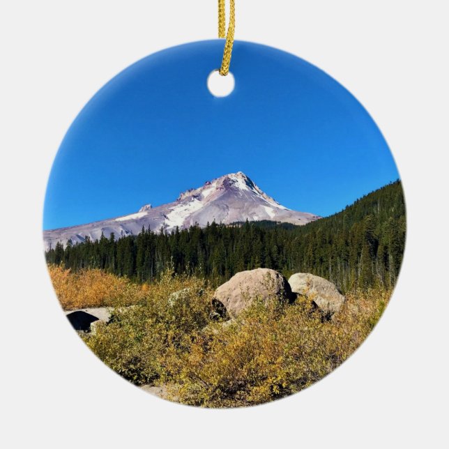 Mt. Hood, Oregon Ceramic Ornament (Front)