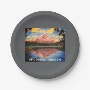Mt. Hood, Oregon Crystal Clear Lost Lake Paper Plate
