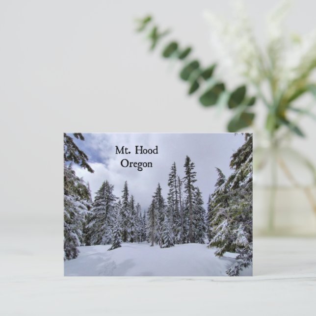 Mt. Hood, Oregon in Winter Invitation Postcard (Standing Front)