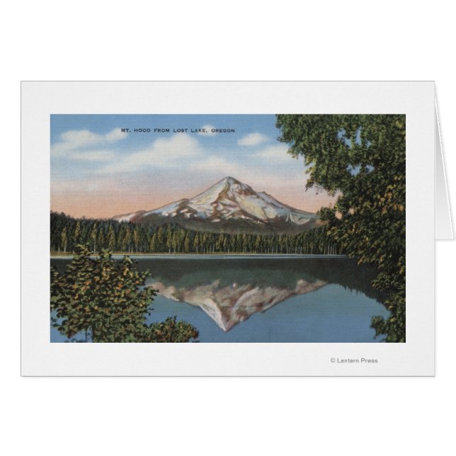 Mt. Hood, Oregon - View of Mountain from Lost (Front Horizontal)