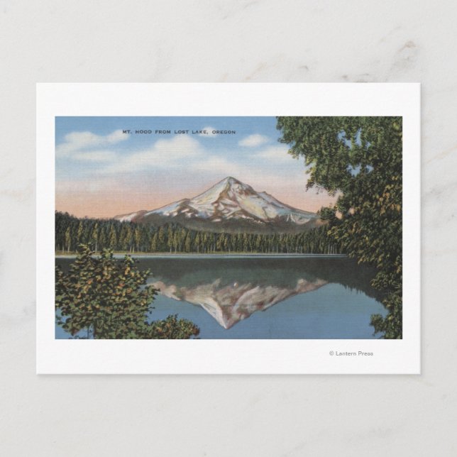Mt. Hood, Oregon - View of Mountain from Lost Postcard (Front)