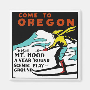 Mt. HOOD OREGON - Vintage Travel Magnet