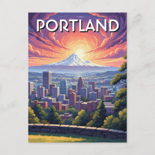 Mt Hood Portland Oregon Postcard