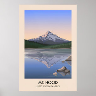 Mt Hood USA Travel Poster