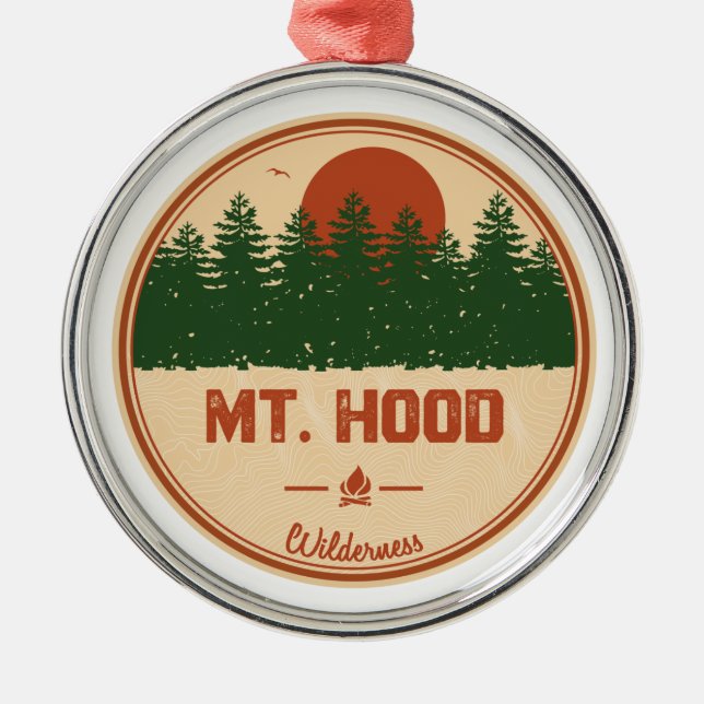 Mt. Hood Wilderness Metal Ornament (Front)
