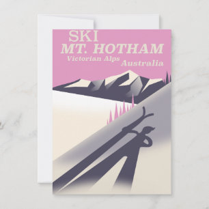 Mt. Hotham, Victorian Alps ski poster. Invitation