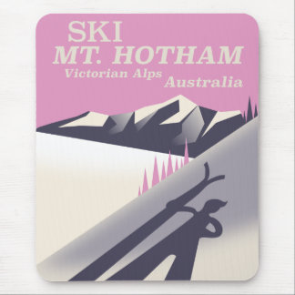 Mt. Hotham, Victorian Alps ski poster. Mouse Pad