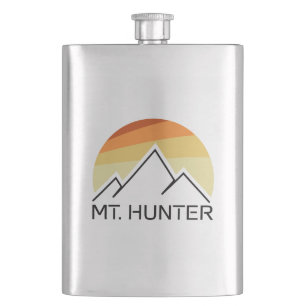 Mt. Hunter Alaska Retro Hip Flask