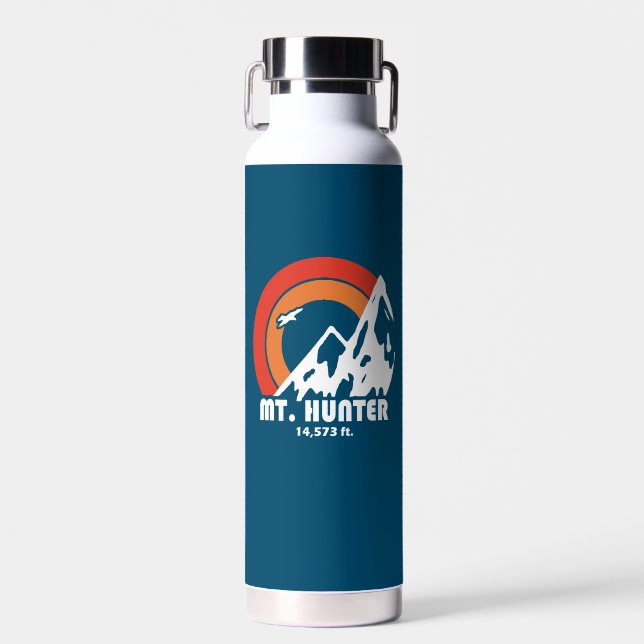 Mt. Hunter Alaska Sun Eagle Water Bottle (Front)