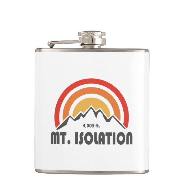 Mt. Isolation New Hampshire Hip Flask (Front)