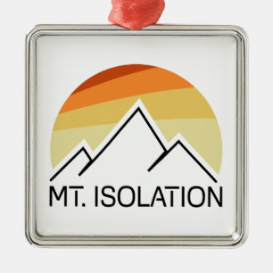 Mt. Isolation New Hampshire Retro Metal Ornament