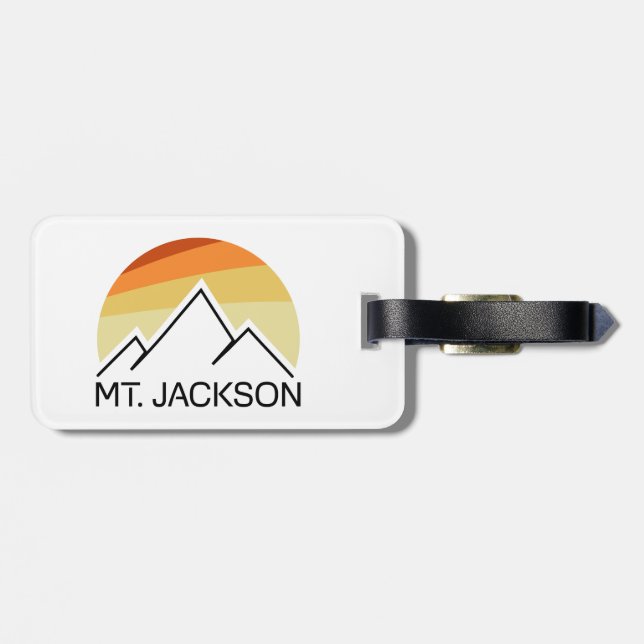 Mt. Jackson New Hampshire Retro Luggage Tag (Back Horizontal)