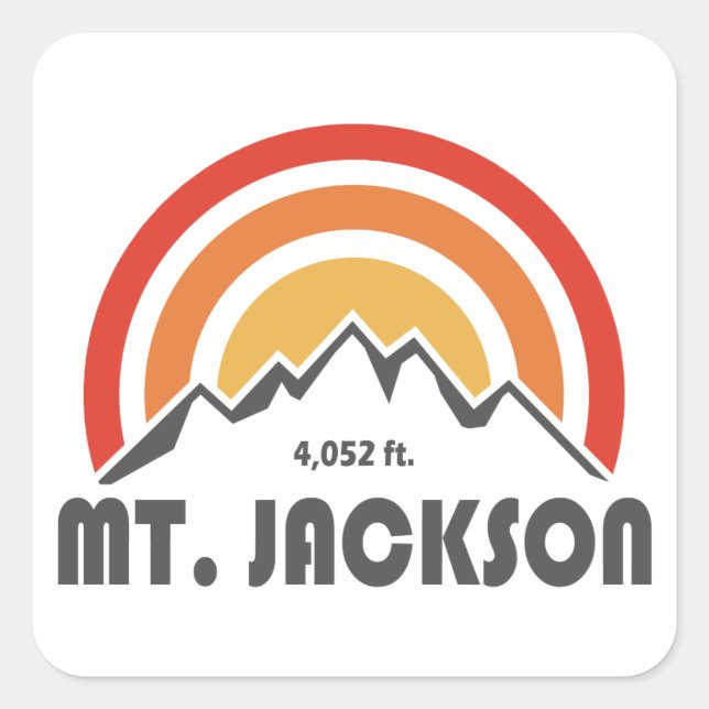 Mt. Jackson New Hampshire Square Sticker (Front)
