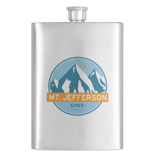 Mt. Jefferson New Hampshire Stars Moon Hip Flask
