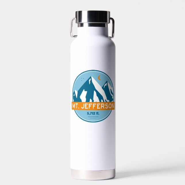 Mt. Jefferson New Hampshire Stars Moon Water Bottle (Front)