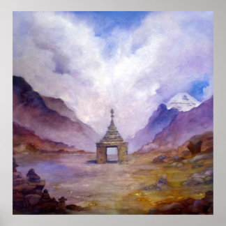 Mt Kailash Stupa Tibet by Lynda Vugler Poster