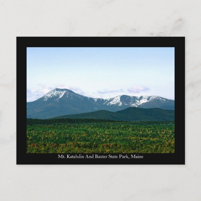 Mt. Katahdin Maine Postcard (Front)