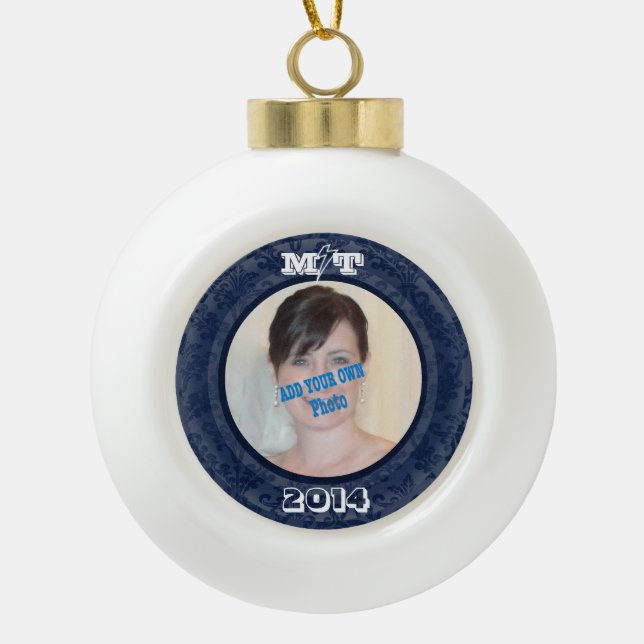 MT Keepsake Ornament! Your Photo! Ceramic Ball Christmas Ornament (Front)