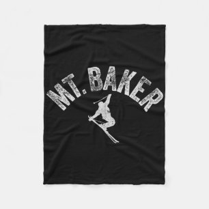 Mt Ker Ski Mount Ker Washington Skiing Cool Winter Fleece Blanket
