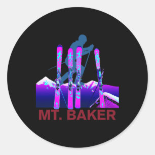 Mt. Ker Skiing And Snowboarding Retro 90s Mt. Ker  Classic Round Sticker
