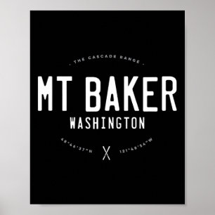 Mt. Ker Washington Graphic Distressed Vintage Ski Poster
